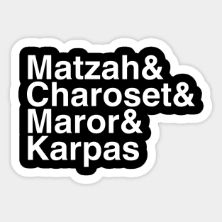Matzah & (white text) Sticker